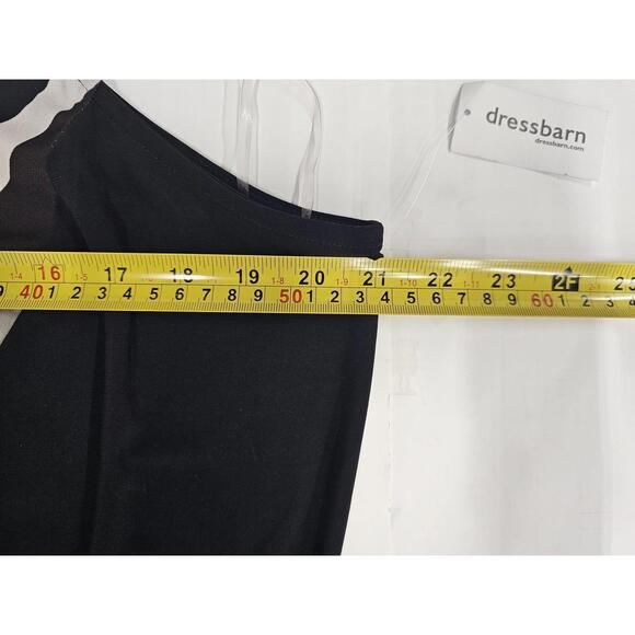 Roz & Ali Dress Womens 16W Black Chevron Maxi Sleeveless Keyhole Back Dressbarn - Picture 10 of 12